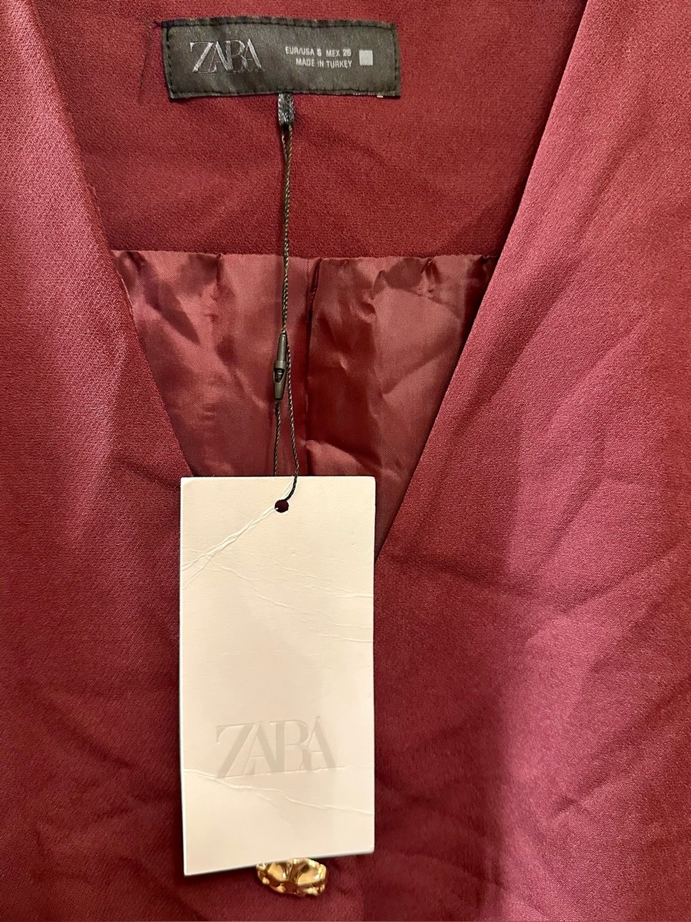 Women's Elegant Burgundy Peplum Maxi Skirt - Picture 7 of 8